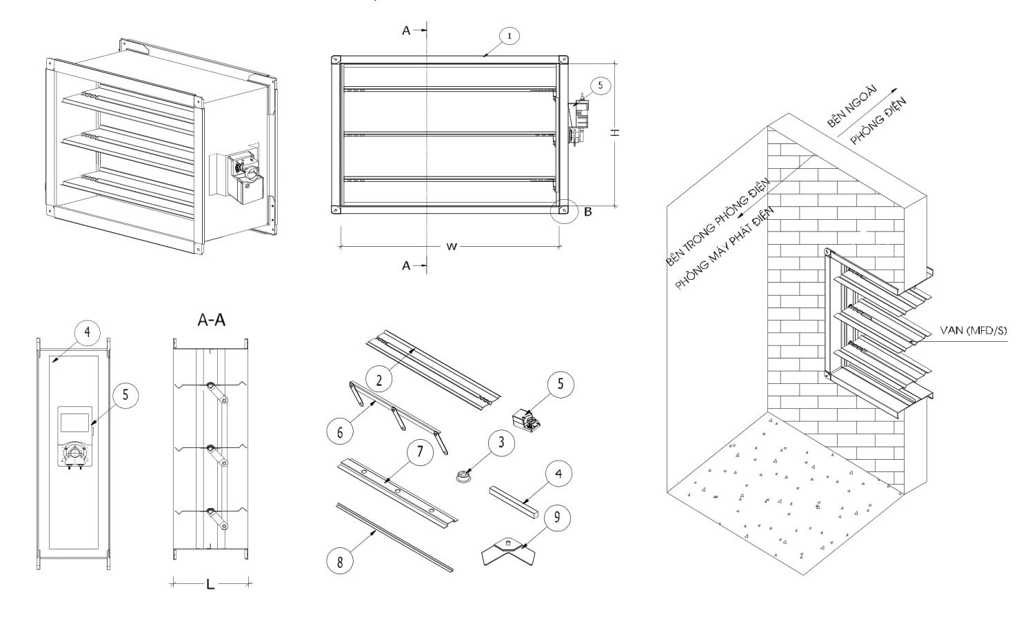 Van sập-Cửa Sập: V-MFD-S