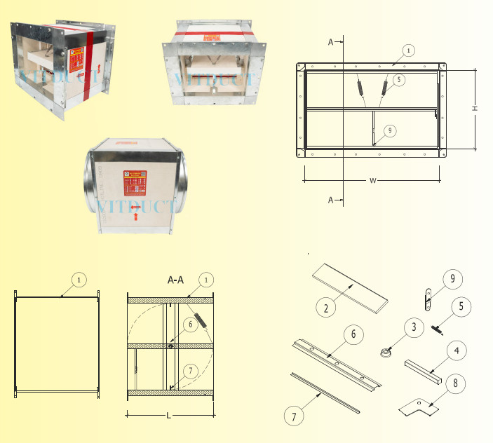 Van chặn lửa dùng cầu trì nhiệt (EI) : V-FD:EI...